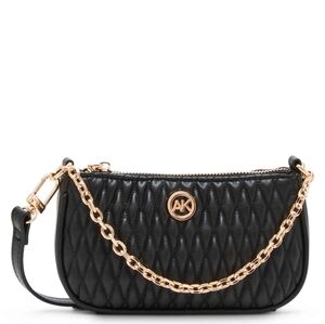 NWT ANNE KLEIN MINI RUCHED CROSSBODY W CHAIN SWAG